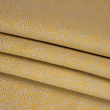 Recycled Polyester Jacquard - Buttercup Little All-Over Spots - British Imported