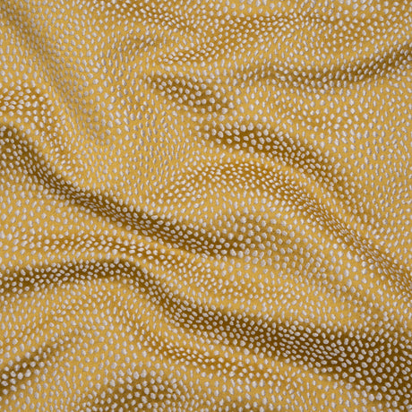 Recycled Polyester Jacquard - Buttercup Little All-Over Spots - British Imported
