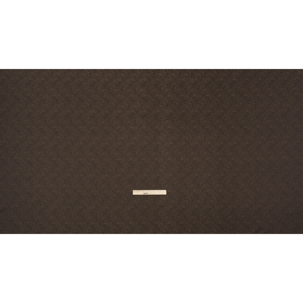 Recycled Polyester Jacquard - Chocolate Little All-Over Spots - British Imported