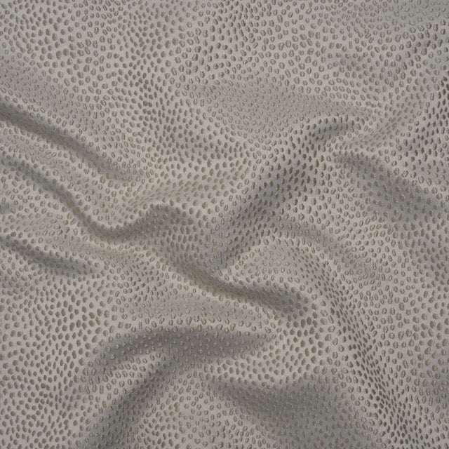 Recycled Polyester Jacquard - Dove Little All-Over Spots - British Imported