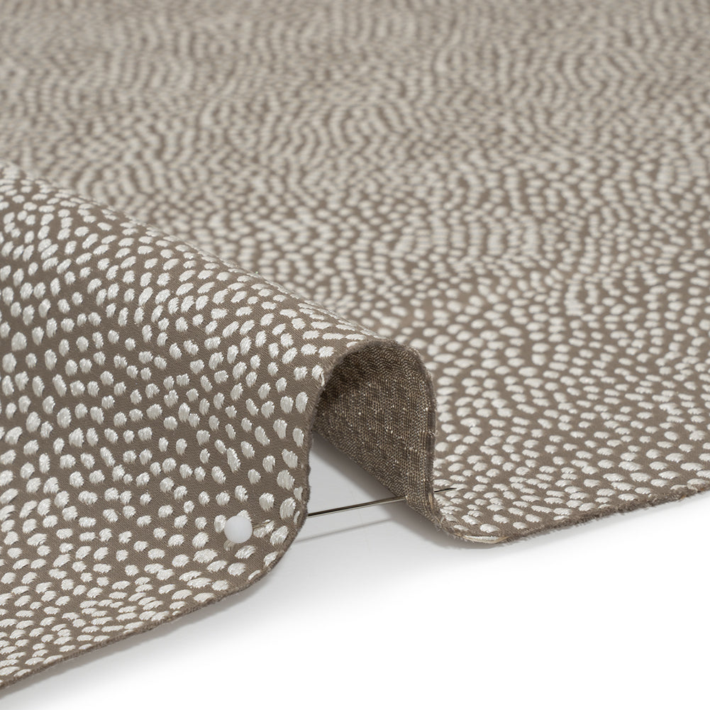 Recycled Polyester Jacquard - Earth Little All-Over Spots - British Imported