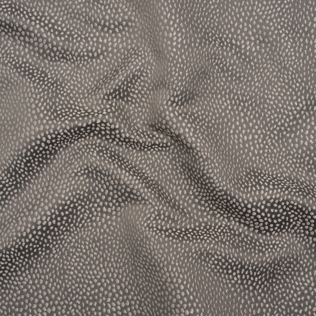 Recycled Polyester Jacquard - Fog Little All-Over Spots - British Imported