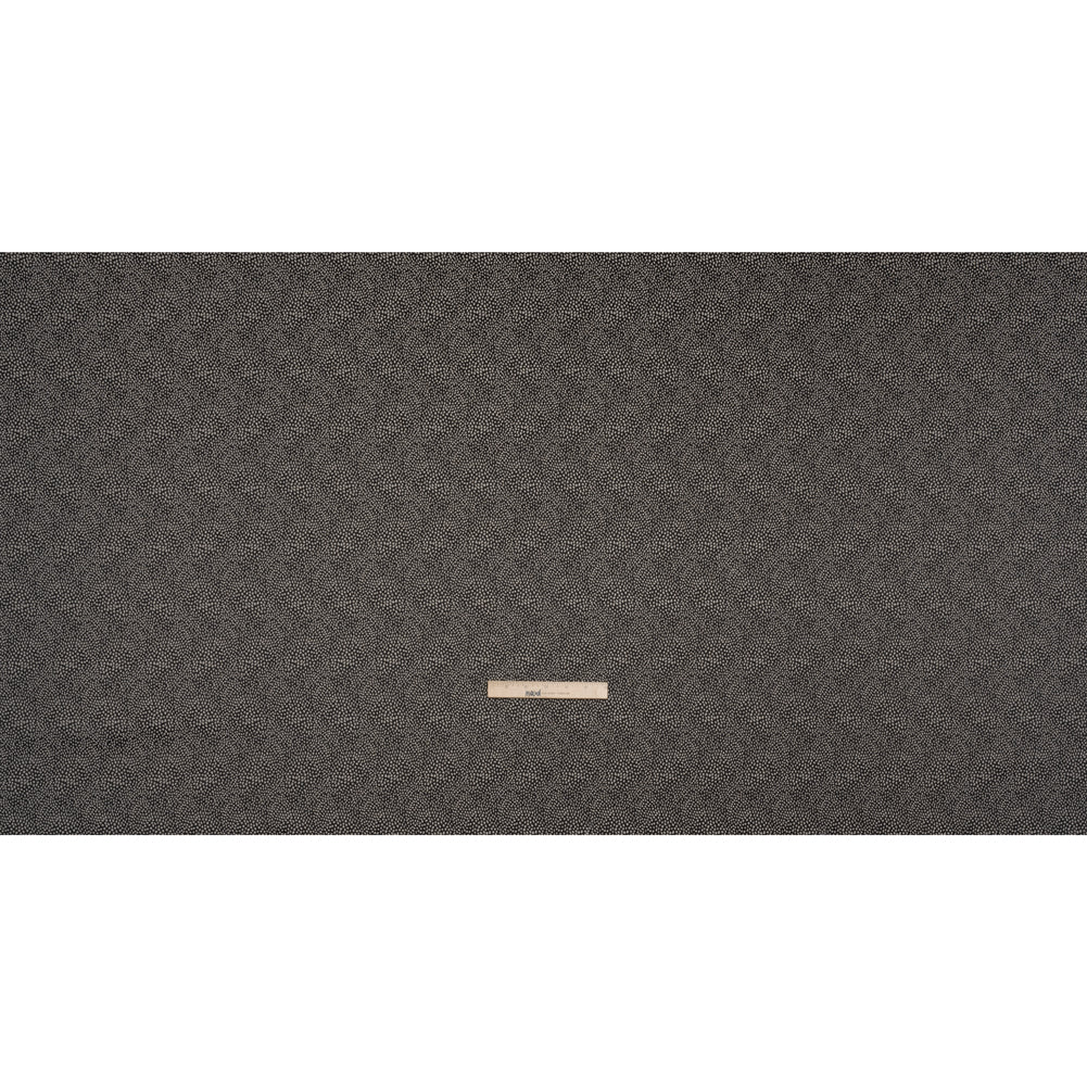 Recycled Polyester Jacquard - Grey Little All-Over Spots - British Imported