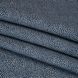 Recycled Polyester Jacquard - Indigo Little All-Over Spots - British Imported