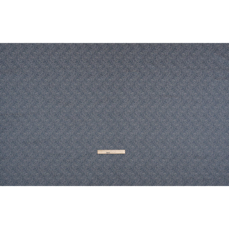 Recycled Polyester Jacquard - Indigo Little All-Over Spots - British Imported