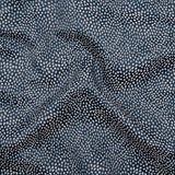 Recycled Polyester Jacquard - Indigo Little All-Over Spots - British Imported