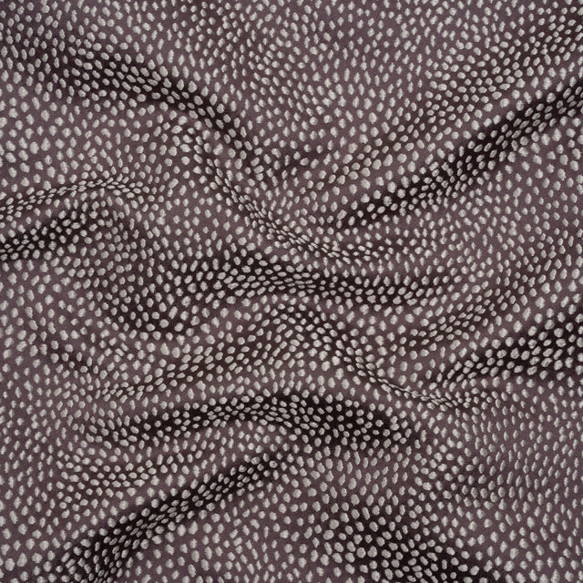 Recycled Polyester Jacquard - Mauve Little All-Over Spots - British Imported