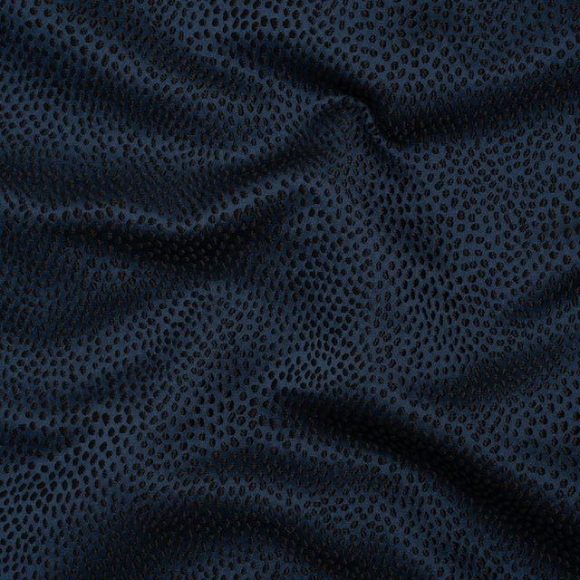 Recycled Polyester Jacquard - Midnight Little All-Over Spots - British Imported