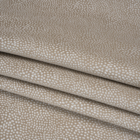 Recycled Polyester Jacquard - Nougat Little All-Over Spots - British Imported