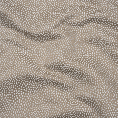 Recycled Polyester Jacquard - Nougat Little All-Over Spots - British Imported