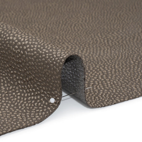 Recycled Polyester Jacquard - Otter Little All-Over Spots - British Imported