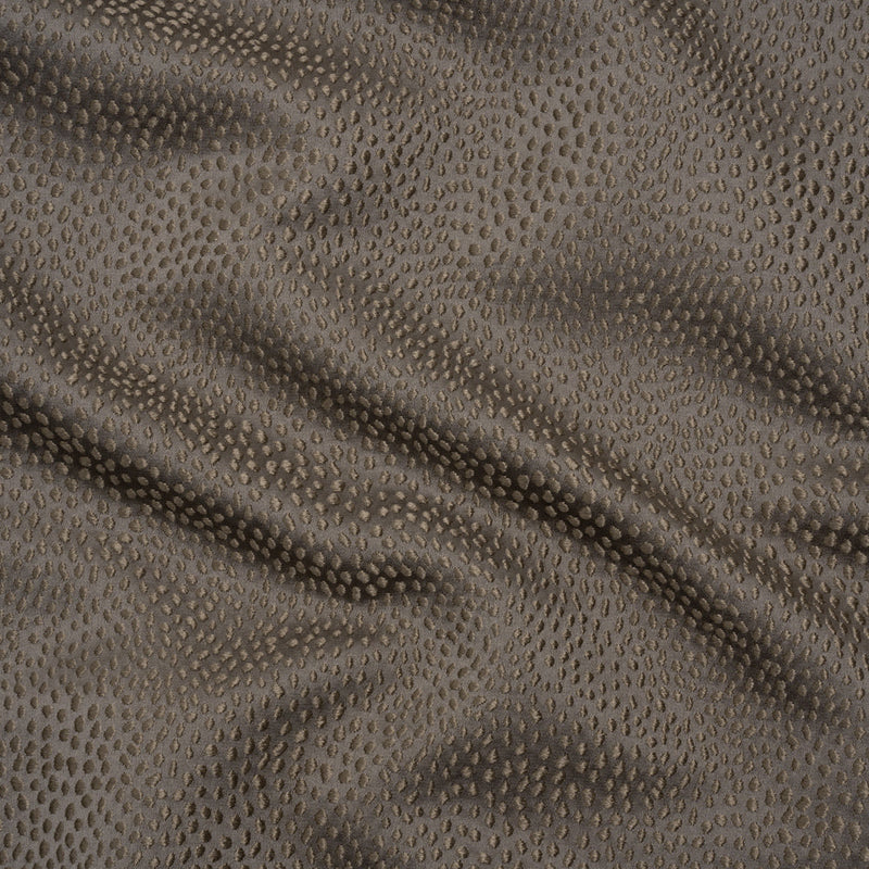 Recycled Polyester Jacquard - Otter Little All-Over Spots - British Imported