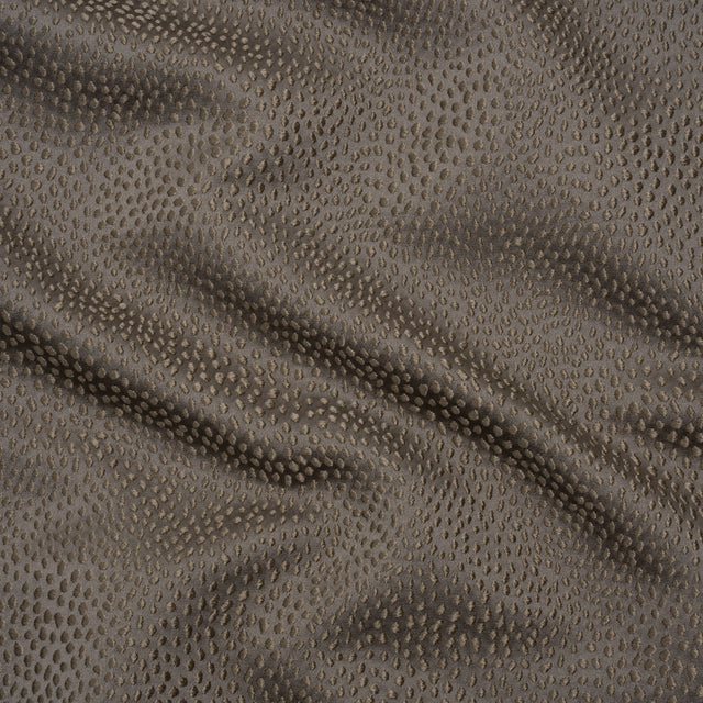 Recycled Polyester Jacquard - Otter Little All-Over Spots - British Imported