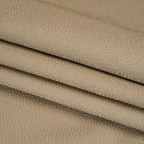 Recycled Polyester Jacquard - Taupe Little All-Over Spots - British Imported