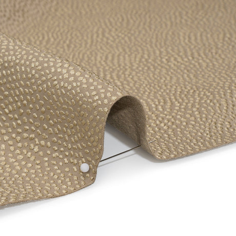 Recycled Polyester Jacquard - Taupe Little All-Over Spots - British Imported