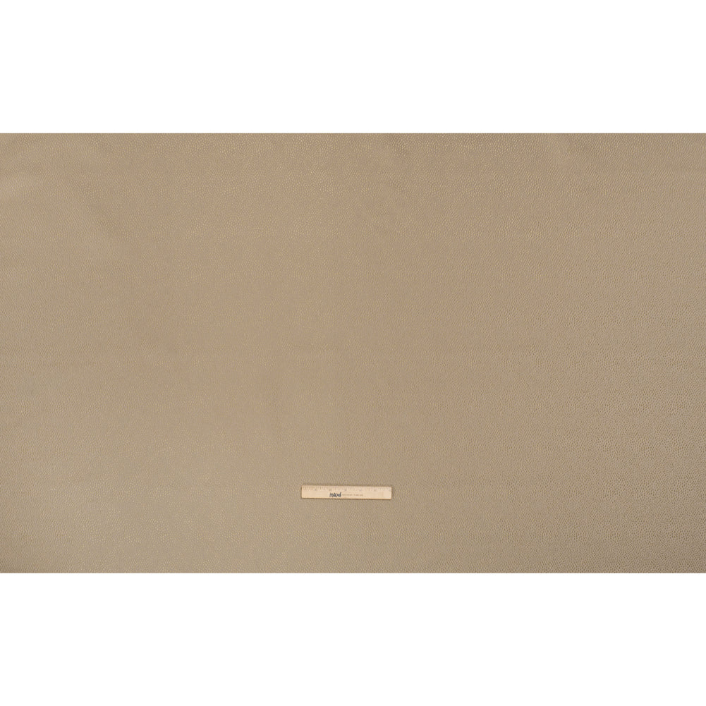 Recycled Polyester Jacquard - Taupe Little All-Over Spots - British Imported