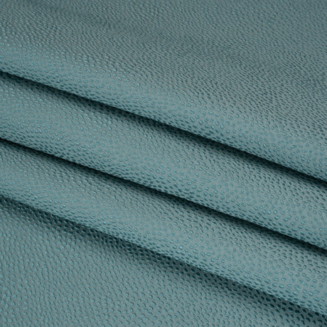 Recycled Polyester Jacquard - Teal Little All-Over Spots - British Imported