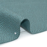Recycled Polyester Jacquard - Teal Little All-Over Spots - British Imported