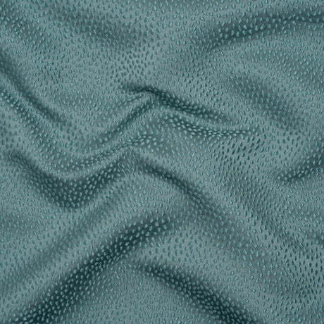 Recycled Polyester Jacquard - Teal Little All-Over Spots - British Imported