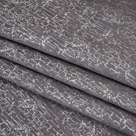 Satin-Face Jacquard - Graphite Crackle - British Imported