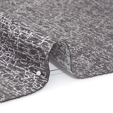 Satin-Face Jacquard - Graphite Crackle - British Imported