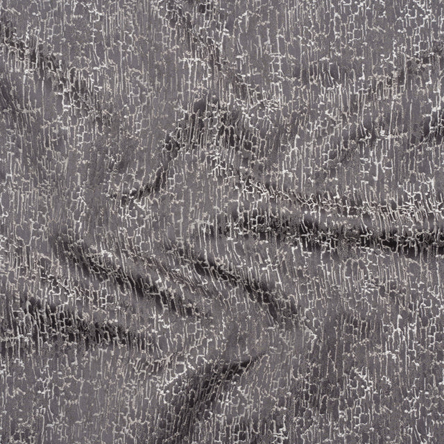 Satin-Face Jacquard - Graphite Crackle - British Imported
