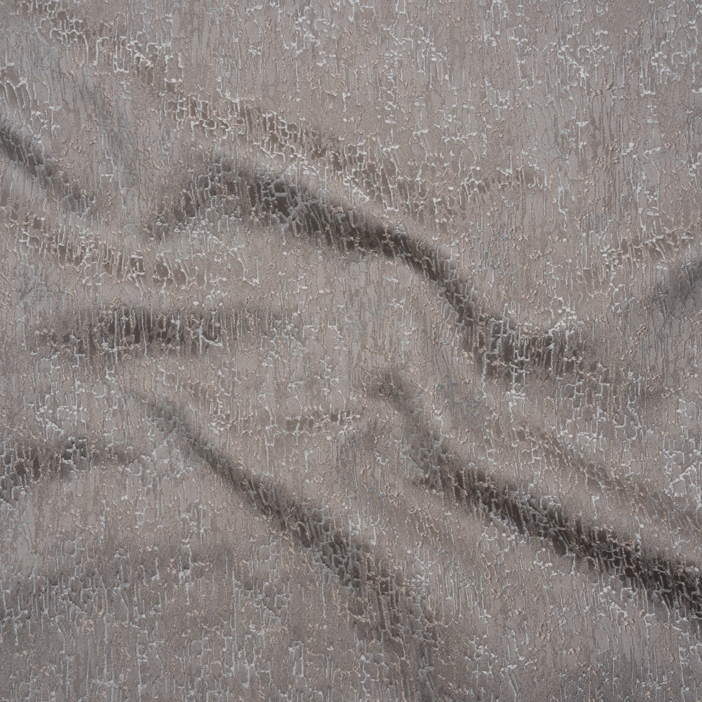 Satin-Face Jacquard - Putty Crackle - British Imported
