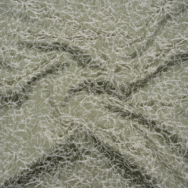 Satin-Faced Jacquard - Sage Cracked - British Imported)