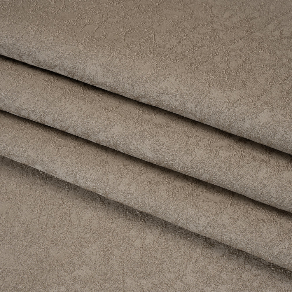 Satin-Faced Jacquard - Taupe Cracked - British Imported)