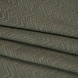 Herringbone Chevrons Recycled Polyester and Cotton Drapery Jacquard - Ocean - British Imported