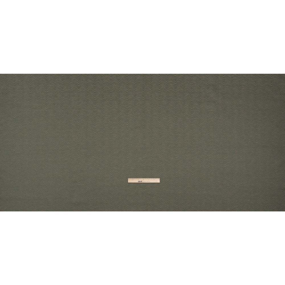 Herringbone Chevrons Recycled Polyester and Cotton Drapery Jacquard - Ocean - British Imported
