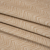 Herringbone Chevrons Recycled Polyester and Cotton Drapery Jacquard - Sepia - British Imported