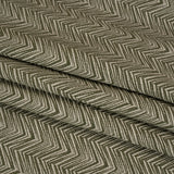 Herringbone Chevrons Recycled Polyester and Cotton Drapery Jacquard - Spruce - British Imported