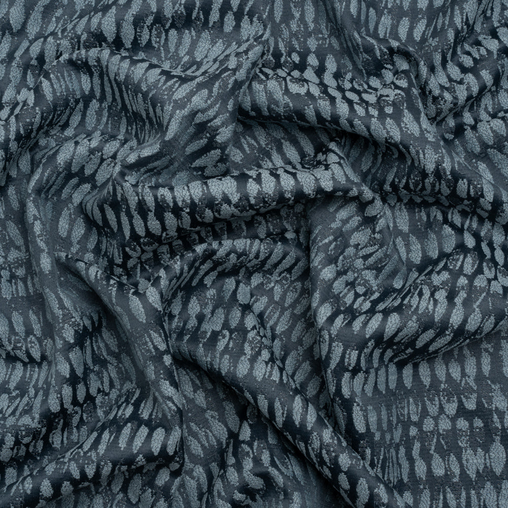 Rows of Spots Recycled Polyester and Cotton Drapery Jacquard - Danube - British Imported