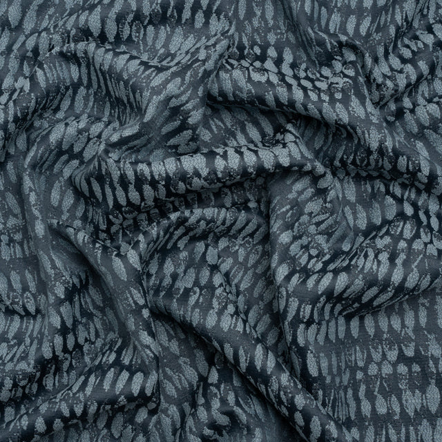Rows of Spots Recycled Polyester and Cotton Drapery Jacquard - Danube - British Imported