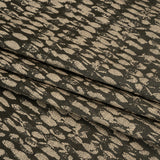 Rows of Spots Recycled Polyester and Cotton Drapery Jacquard - Noir - British Imported