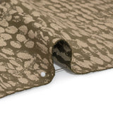 Rows of Spots Recycled Polyester and Cotton Drapery Jacquard - Taupe - British Imported