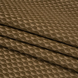 Honeycomb Stripes Recycled Polyester and Cotton Drapery Jacquard - Brass - British Imported