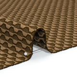 Honeycomb Stripes Recycled Polyester and Cotton Drapery Jacquard - Brass - British Imported