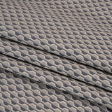 Honeycomb Stripes Recycled Polyester and Cotton Drapery Jacquard - Denim - British Imported