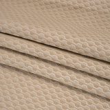 Honeycomb Stripes Recycled Polyester and Cotton Drapery Jacquard - Flax - British Imported