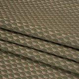 Honeycomb Stripes Recycled Polyester and Cotton Drapery Jacquard - Ivy - British Imported