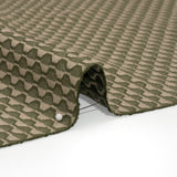 Honeycomb Stripes Recycled Polyester and Cotton Drapery Jacquard - Ivy - British Imported
