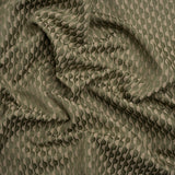 Honeycomb Stripes Recycled Polyester and Cotton Drapery Jacquard - Ivy - British Imported