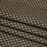 Honeycomb Stripes Recycled Polyester and Cotton Drapery Jacquard - Noir - British Imported
