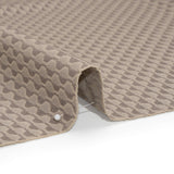 Honeycomb Stripes Recycled Polyester and Cotton Drapery Jacquard - Porcini - British Imported