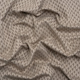 Honeycomb Stripes Recycled Polyester and Cotton Drapery Jacquard - Porcini - British Imported