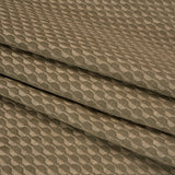 Honeycomb Stripes Recycled Polyester and Cotton Drapery Jacquard - Taupe - British Imported