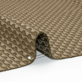 Honeycomb Stripes Recycled Polyester and Cotton Drapery Jacquard - Taupe - British Imported