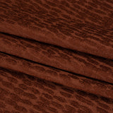 Rows of Spots Recycled Polyester Chenille Drapery Jacquard - Paprika - British Imported
